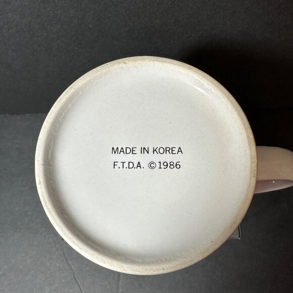 Rainbow Ceramic Mug Coffee/Tea Cup Vintage 1986 Pride FTDA Made in Korea - Picture 7 of 8